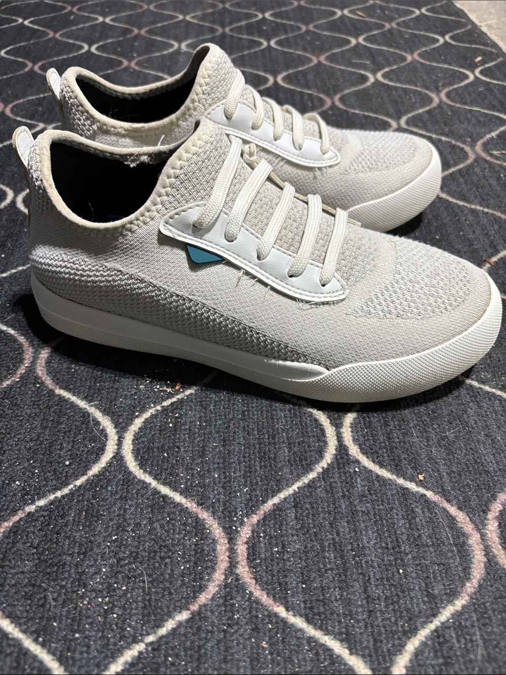 Vessi Light Gray Knit Slip-On Sneakers